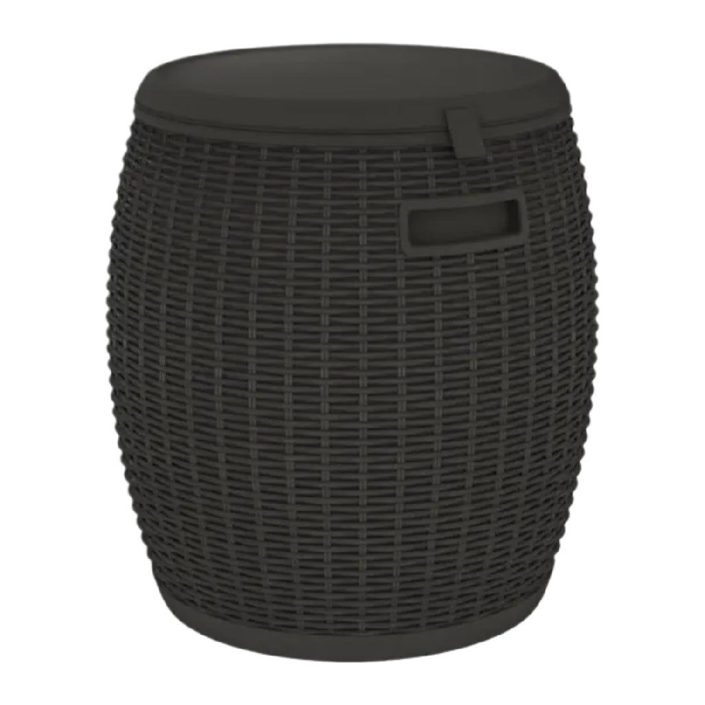 Storage stool for indoor and outdoor use made of durable plastic - 40 x 40 x 45