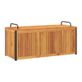 Outdoor Storage Bench in Solid Wood and Metal - 150 x 70 x 70